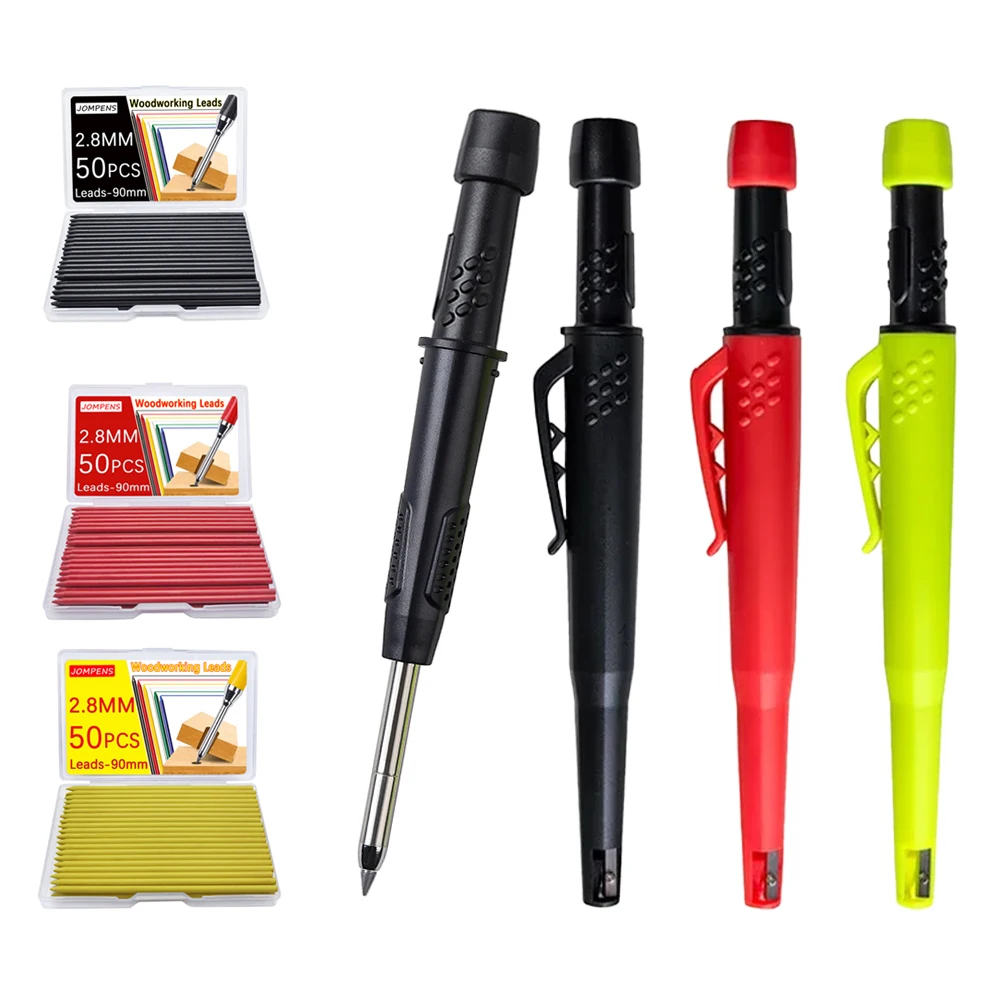 

3 Colors Woodworking Automatic Pencil 2.8mm Deep Hole Marking Mechanical Pencil With Sharpener Scribing Marking Tools ﻿