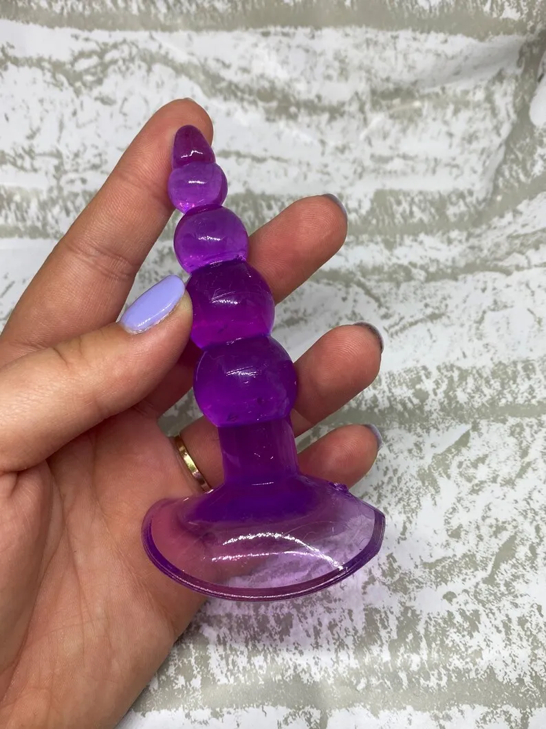 Mini Jelly ANAL BEADS, Butt Plug, Anal Plug, Jelly Beads, Anal Dildo, Bdsm Toy, Sex Toy, Mature Toy, 4 Colors Available