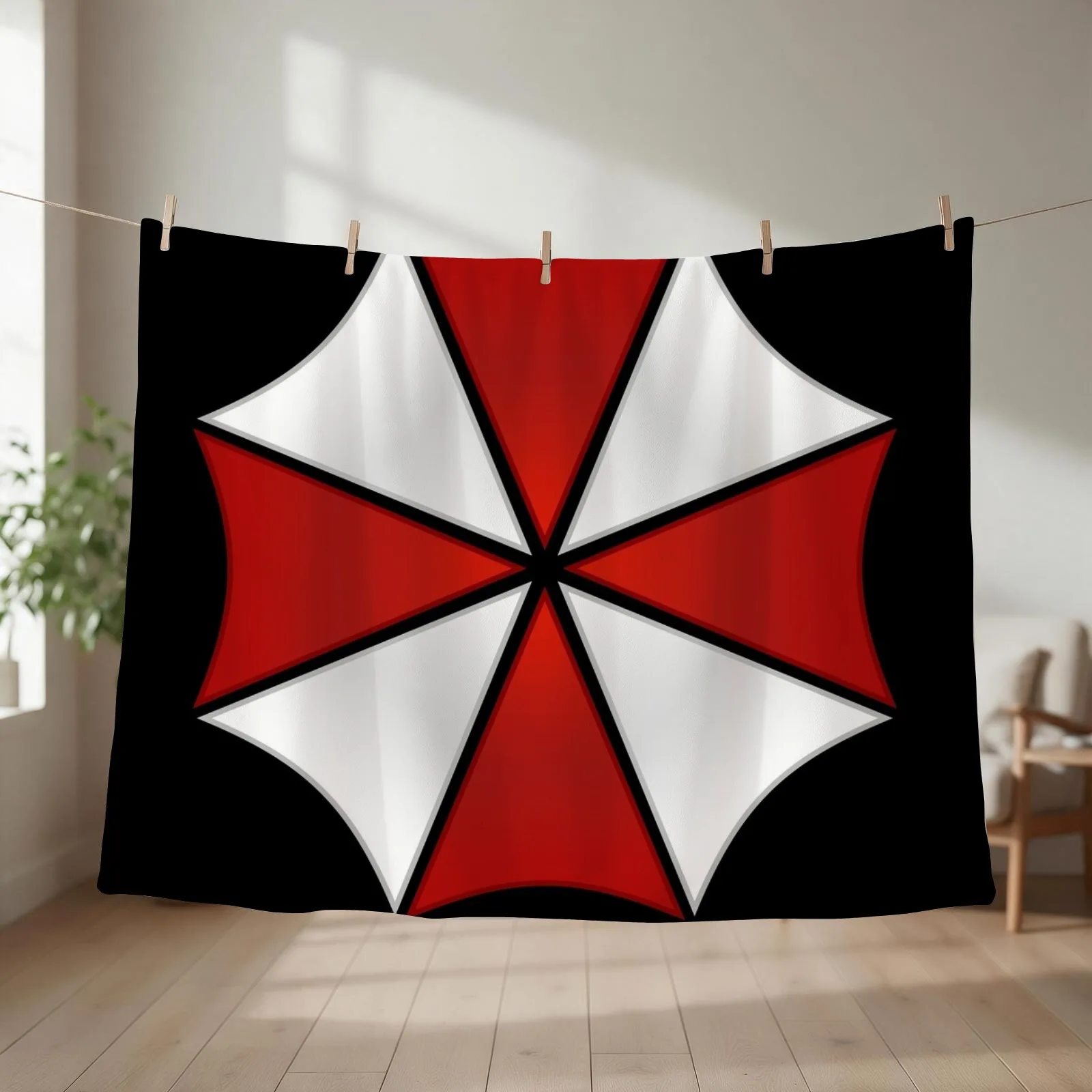 Umbrella Corporation symbol Throw Blanket couch cozy soft plush fuzzy picnic outdoor blanket
