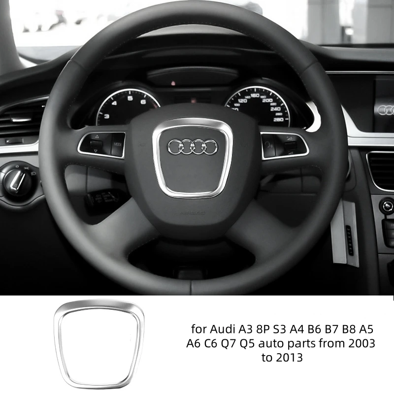 

Car Styling Steering Wheel Center Badge Decoration Cover A3 8P S3 A4 B6 B7 B8 A5 A6 C6 Q7 Q5 Auto Parts From 2003 To 2013
