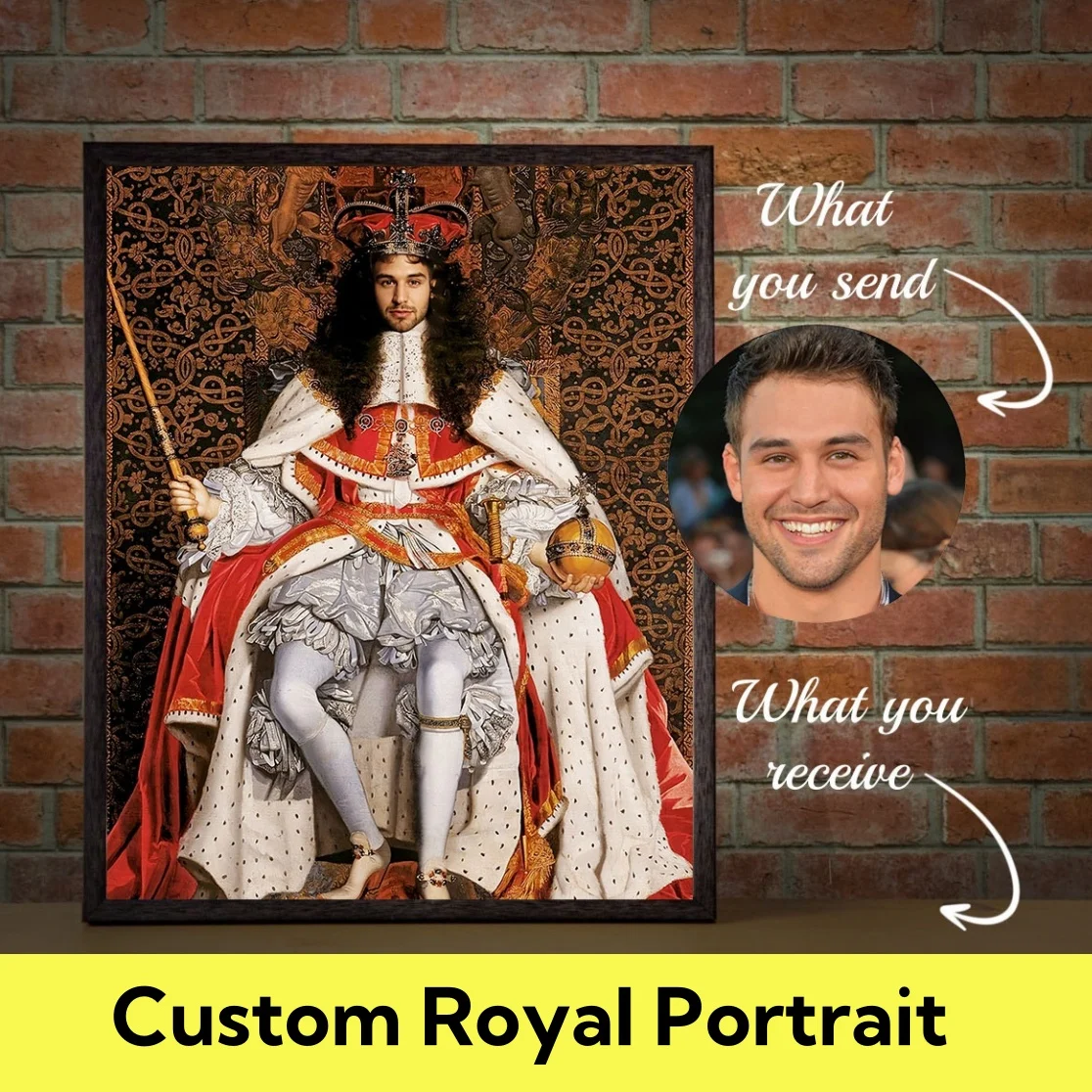

Custom Royal Portrait For Man, Renaissance Portrait, Historical Portrait, Custom Man Portrait, Gift For Him, Gift For Boyfriend
