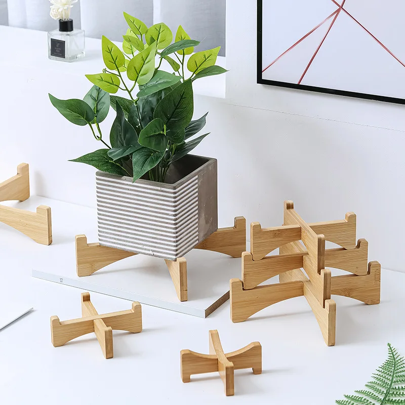 Nordic Ins Minimalist Wooden Planter Large Modern Personalised Potted Plant Tray Stand