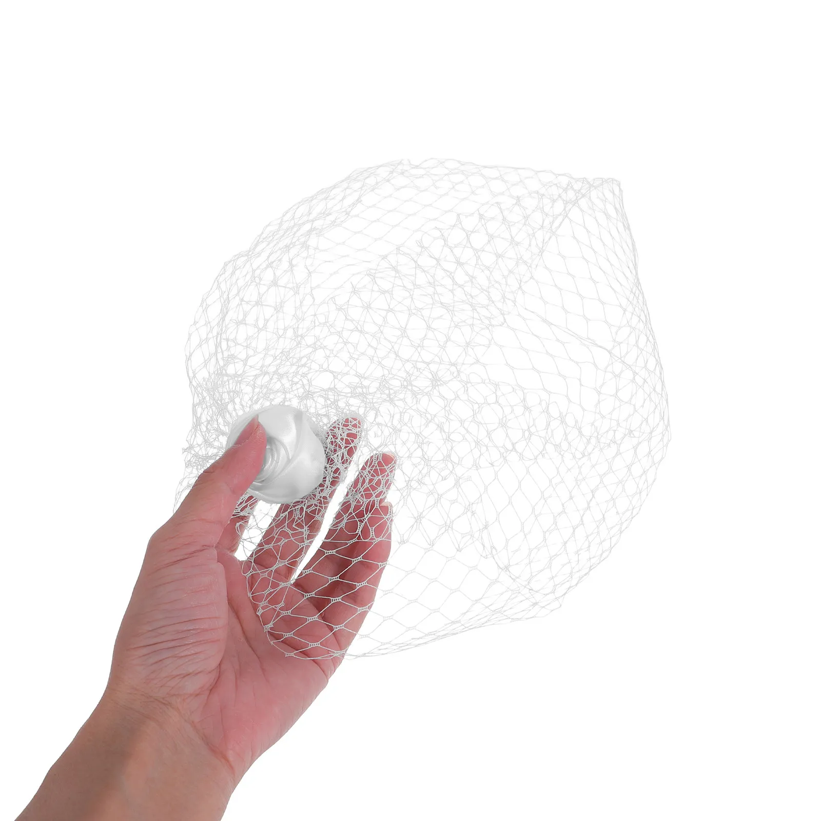 

Bridal Mesh Veil Flower Fascinator Hat Wedding Party Headwear Elegant Floral Design Detachable Face Covering Accessory