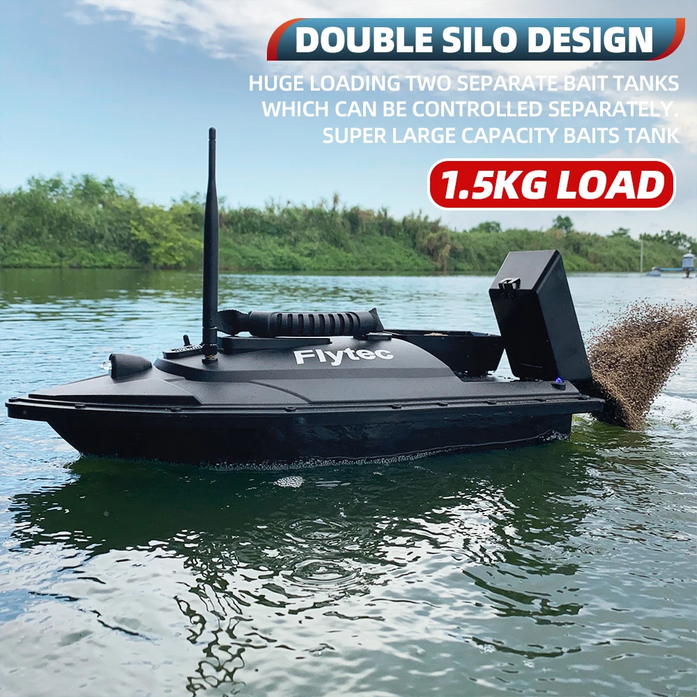 Flytec Angelköderboot, 500 m, ferngesteuertes Köderboot, Doppelmotor-Fischfinder, 1,5 kg Belastung, mit LED-Licht zum Angeln – Detail 18