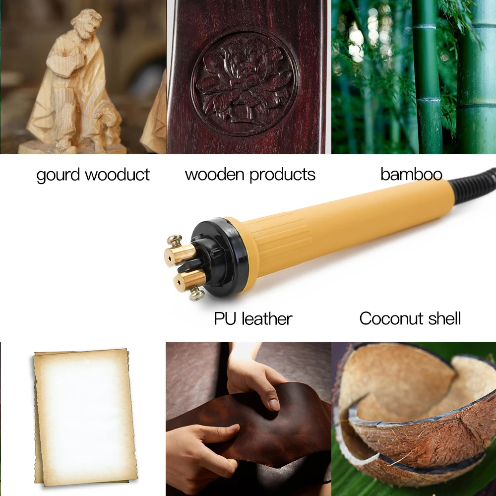 Portable Insulation Handle Lightweight Electric Soldering Iron Pen Anti-slip Pyrography Tool Wood Burning Machine Accessory