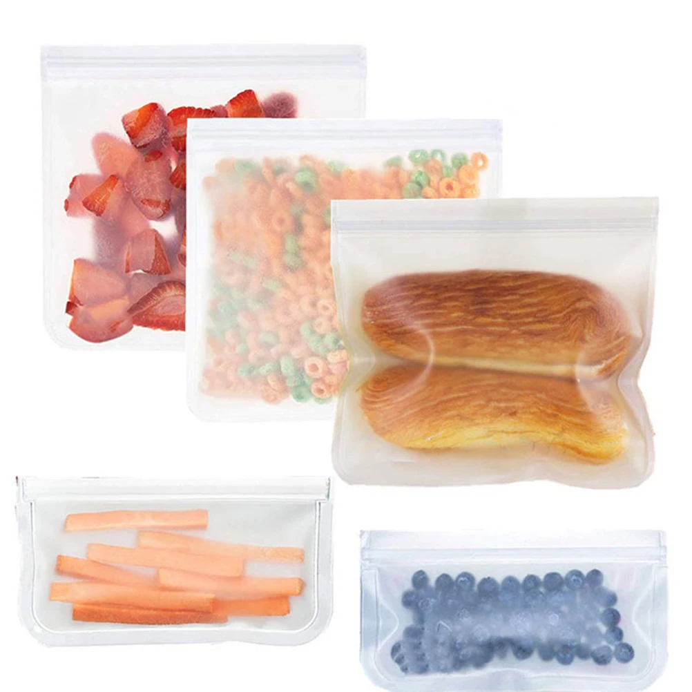 

8pcs Peva Refrigerator Sealing Bags 21.5X12Cm 21.5X18Cm 26X20Cm Freezer Storage Fresh Keeping Waterproof Leakproof Foldable Food