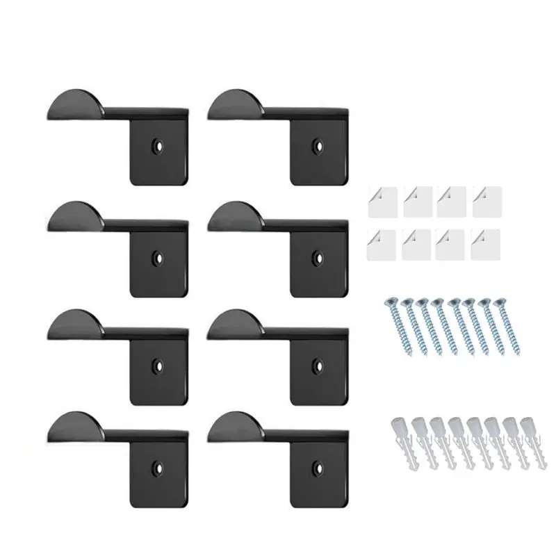 A67P-8Pcs Adhesive Hat Rack Display Hooks For Wall Door Baseball Cap Holder Closet Storage Organizer Cap Hanger