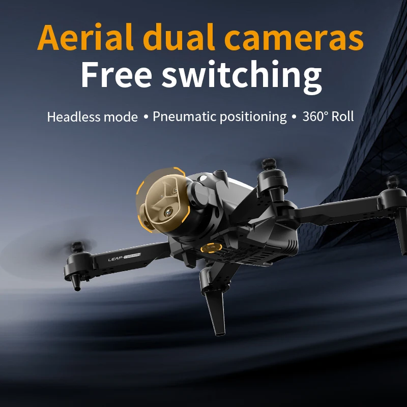 Foldable Four - Axis Drone with 360° Roll Feature - Dual Camera, Optical Flow Hover, Six - Axis Gyroscope & One - Click Landing