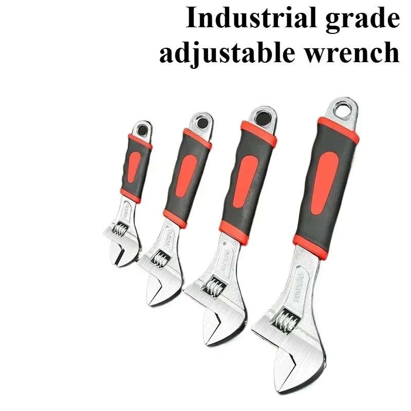 

Adjustable Wrench 6/8/10/12 Inch Multifunctional Spanner 45# Steel Non-slip Handle Hand Tool for Plumbing Repair