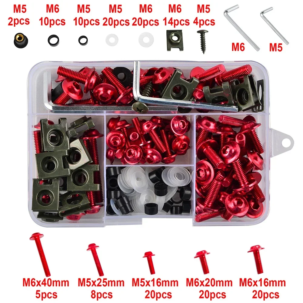 Kit de tornillos de carenado para motocicleta Yamaha, Kit de tornillos de carrocería para Yamaha YZ WR, YZ80, YZ85, YZ125, YZ250, tanque MT25, MT-25, MT-125