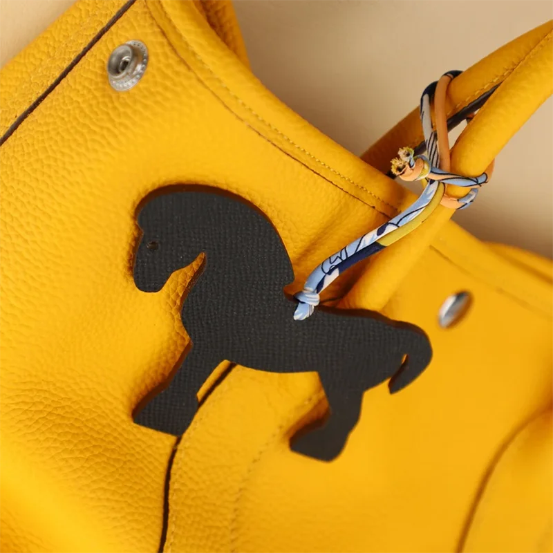 

Handmade The Togo leather and Epsom Leather Petit H Hermy horse charm,Leather bag charm,Best leather charm for Brand bag