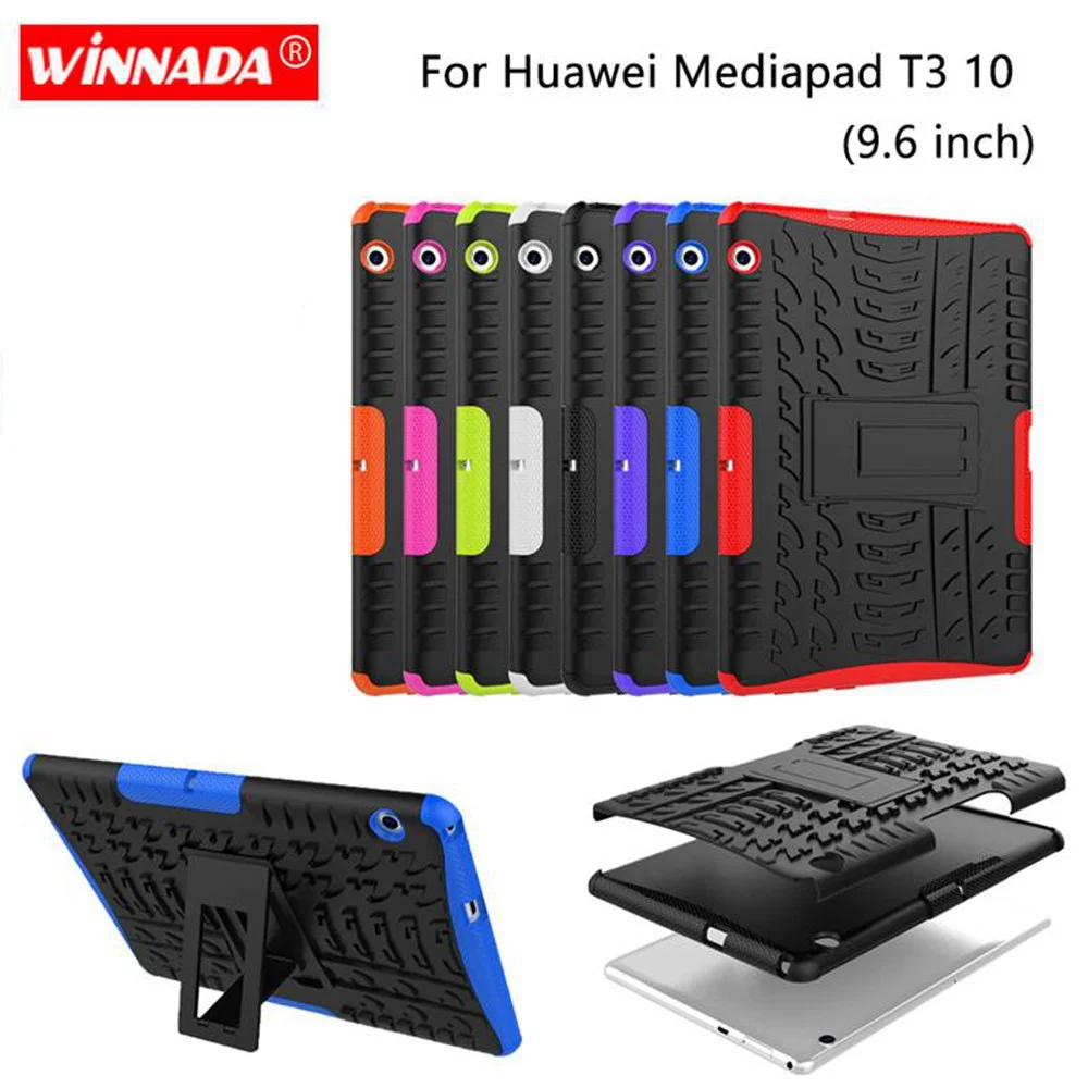 For Huawei Mediapad T3 10 case T3 9.6 inch AGS-L09 AGS-L03 AGS-W09 Armor case Tablet TPU+PC Shockproof Stand Cover