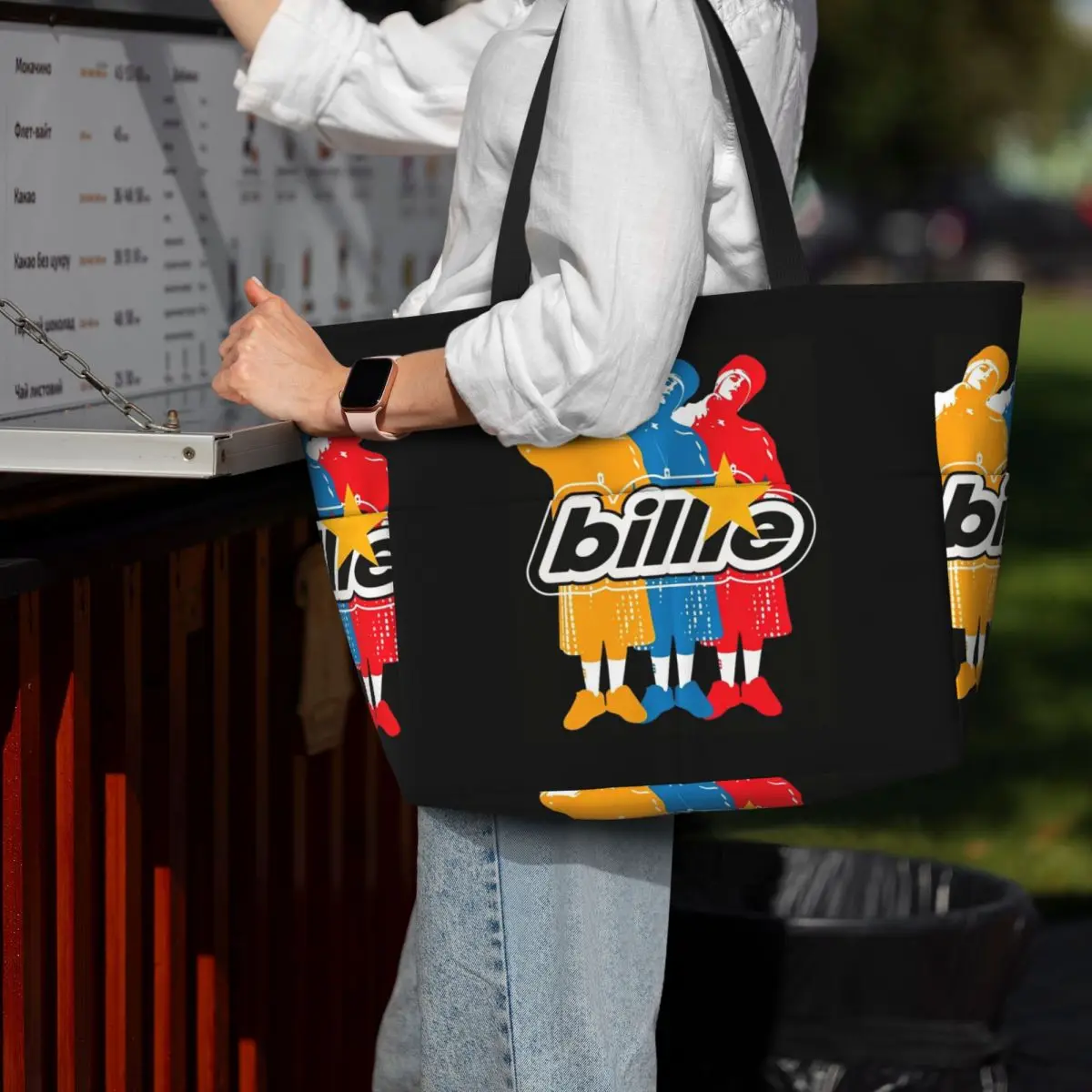Singer Billie Eilish Same Style Beach Tote Bag Sport Gym Yoga Duffle Large Tote Bag Women Travel Bag Fitness bag