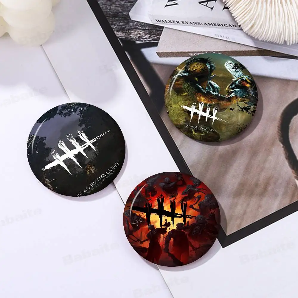 

Dead by D-Daylight Soft Button Pin Round Metal Badge Lapel Pin Parts Gift Friends Kid Jewelry