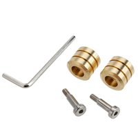 Mohoo 2pcs Brass Rollers for Sharpening System Honing Guide Woodworking Chisel Tool