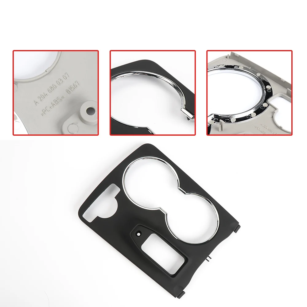

2046800307 For Mercedes W204 C Class Car Center Console Cup Holder Trim Cover Replacement For Benz X204 GLK Armrest Box Panel