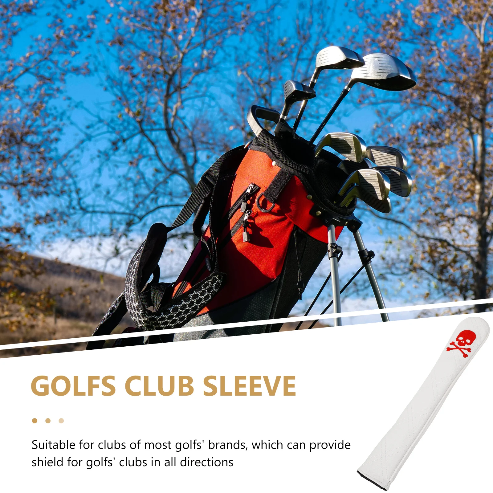 

Golf Club Lightweight Pu Putter Head Protector Anti-Scratch Durable Shaft Cover For Most Golf Clubs Mallet Putter