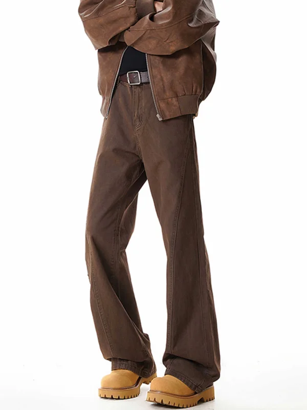 

American Retro Straight Leg Work Pants Men Women Spring Trendy Casual Long Pants Couple Matchings Youth Wear