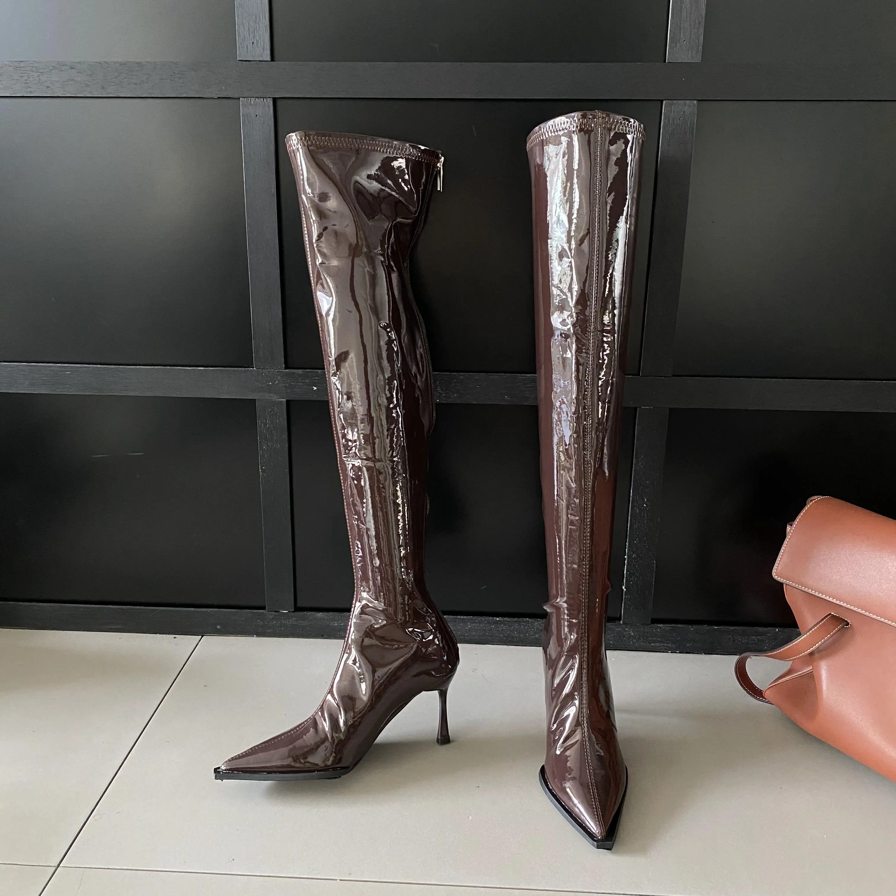 Fashion Sexy Patent Leather Wo - đánh giá và giá Women Fashion Over 40