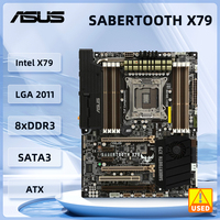 ASUS SABERTOOTH X79 Motherboard Intel X79 LGA 2011 DDR3 64GB support Core i7-4930K 3820 E5-1620 2667 2695 3970 4960 cpu ATX ﻿