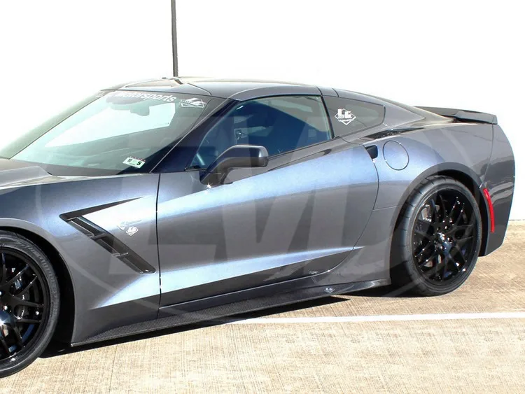 For Chevrolet Corvette Stingray C7 2014-2016 Lg Style Carbon Fiber Side Skirts Underboard