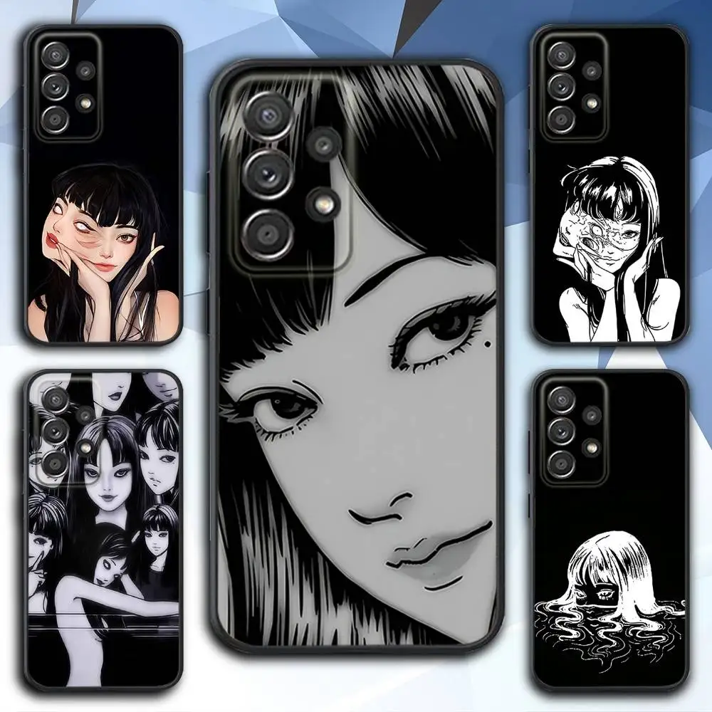 

T-Tomie Comics J-Junji Ito Phone Case For Samsung S 25,24,23,22,30,21,10,9,Ultra,Plus,Lite,FE,4,5 G Soft Black Case