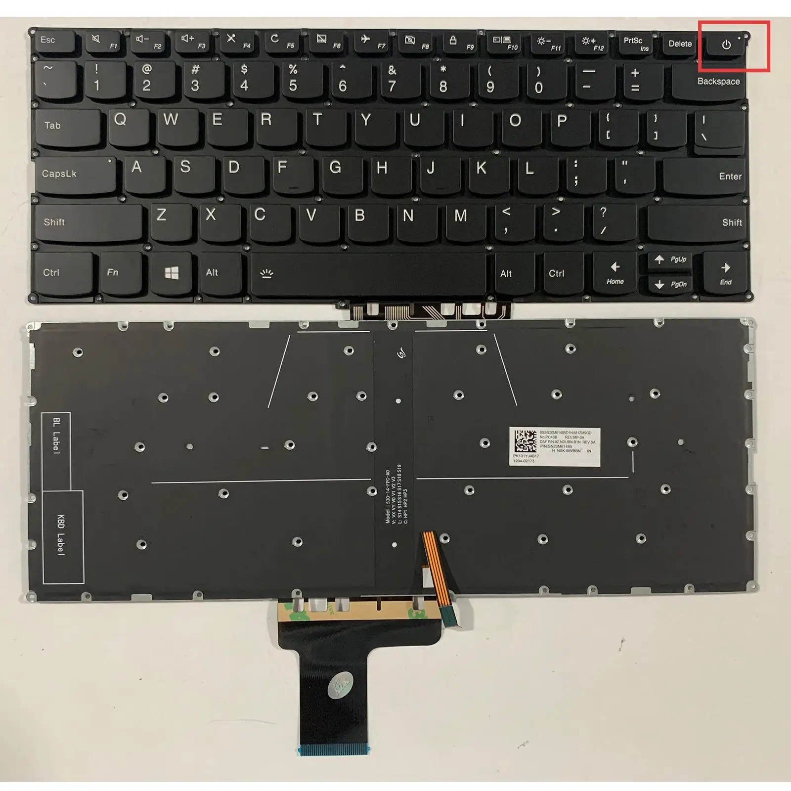 

US for Lenovo 720S-14 New Tide 7000-13 320S-13 V720-14 V530S K42-80 IdeaPad 320S-13IKB 720S-14IKB 720S-14IKBR Laptop Keyboard