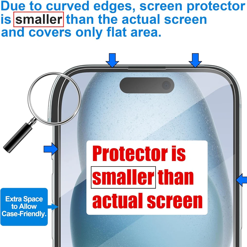 Película de Vidrio para iPhone 18 17 16 15 Pro Max Protector de Pantalla para iPhone 11 12 13 14 15 Pro Vidrio Templado iPhone13 Mini 16 Plus 4