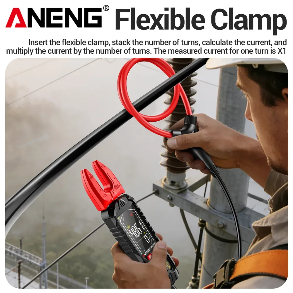 ANENG 6000A Digital Clamp Meter Multimeter Non-contact Voltage Sensing Flexible Clamp PN141 Voltmeter Ammeter Multifunctional