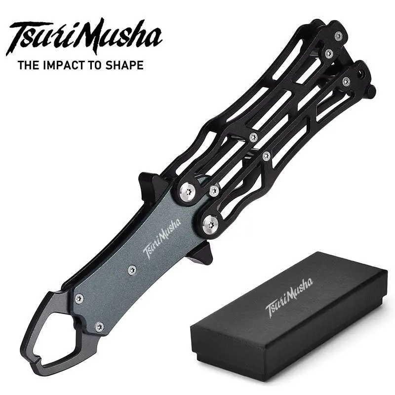 tsurimusha-fish-grip-mini-folding-aluminum-alloy-new-butterfly-lure-multi-purpose-fish-lock-device-fish-clip-tool
