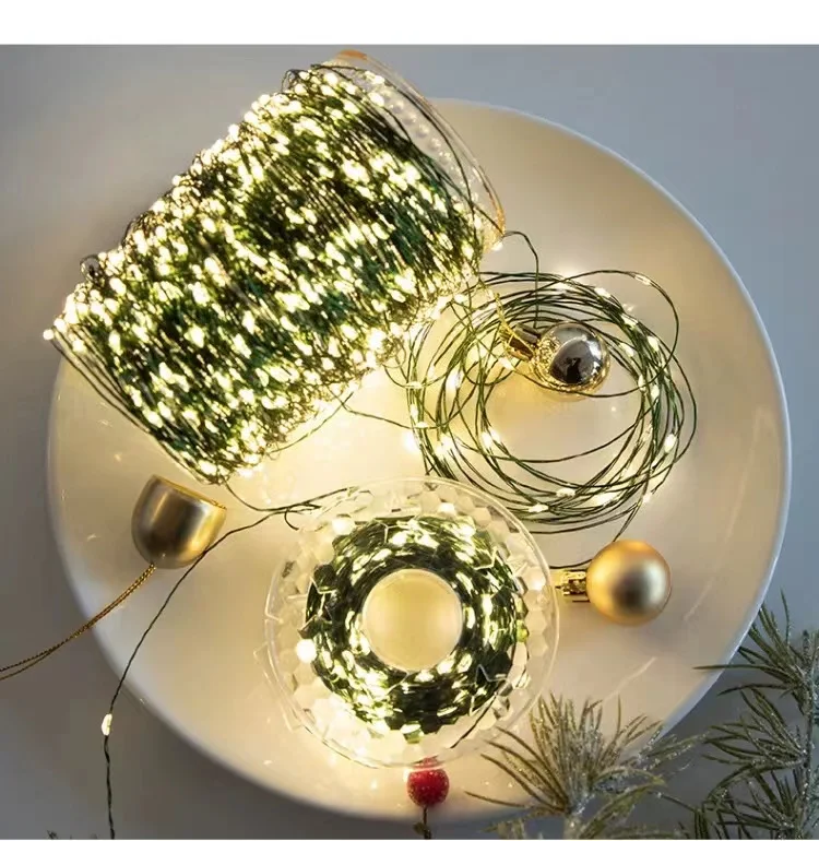 Decorações de Natal String Lights, Tree Fairy Lights, LED Light, Outdoor, Decoração do quarto, 10m, 20m