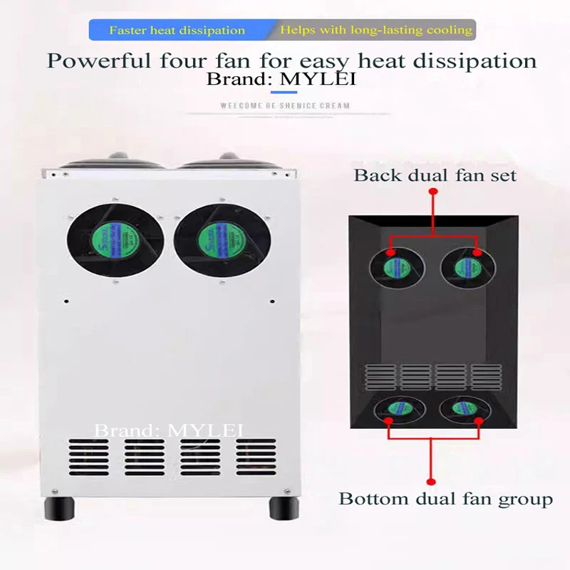 Máquina automática de sorvete de iogurte com sabor misto macio