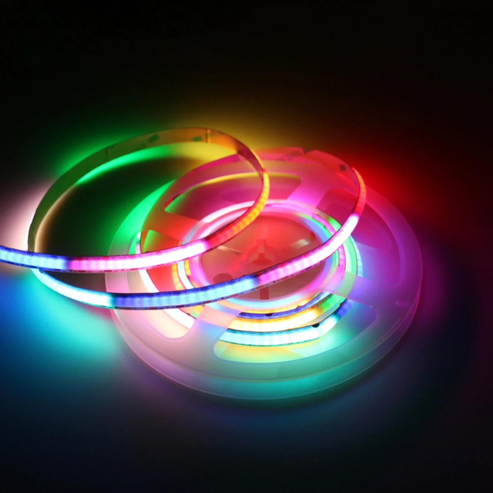 أضواء المنزل الذكي عداء المياه Cob 24 فولت IP20 420 المصابيح/م Led Rgb شرائط مصباح مقاوم للماء Cob Rgb Led قطاع الضوء
