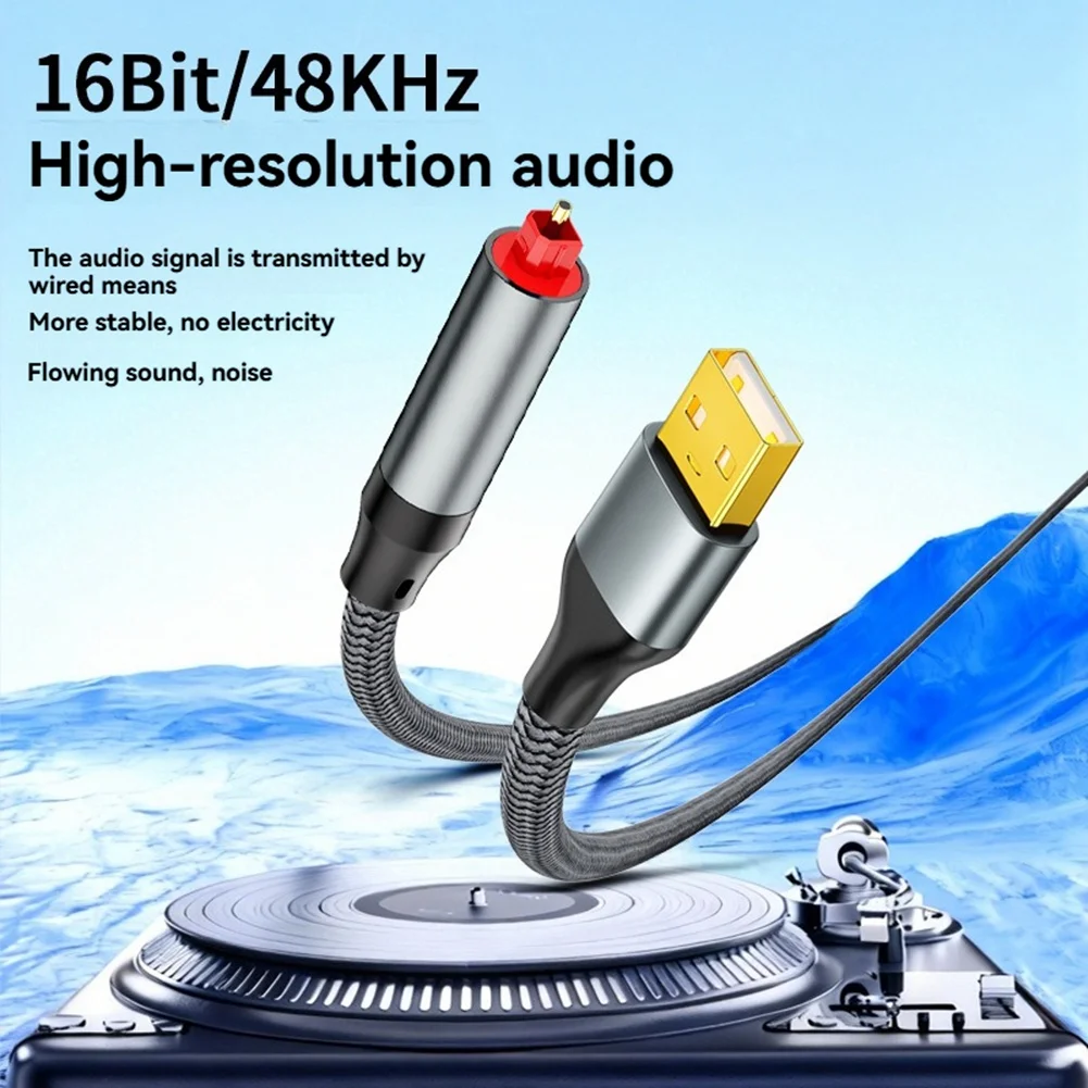(A75T) Kabel audio USB do światłowodu, kabel USB do światłowodu SPDIF, kabel adapter TV do Alcoholic, kabel adapter laptopa do k — zdjęcie produktu 3
