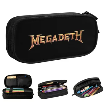 Creative Megadeths Pencil Cases Music Pencil Pouch Pen for Student Large Storage Bag Students School Zipper Accessories