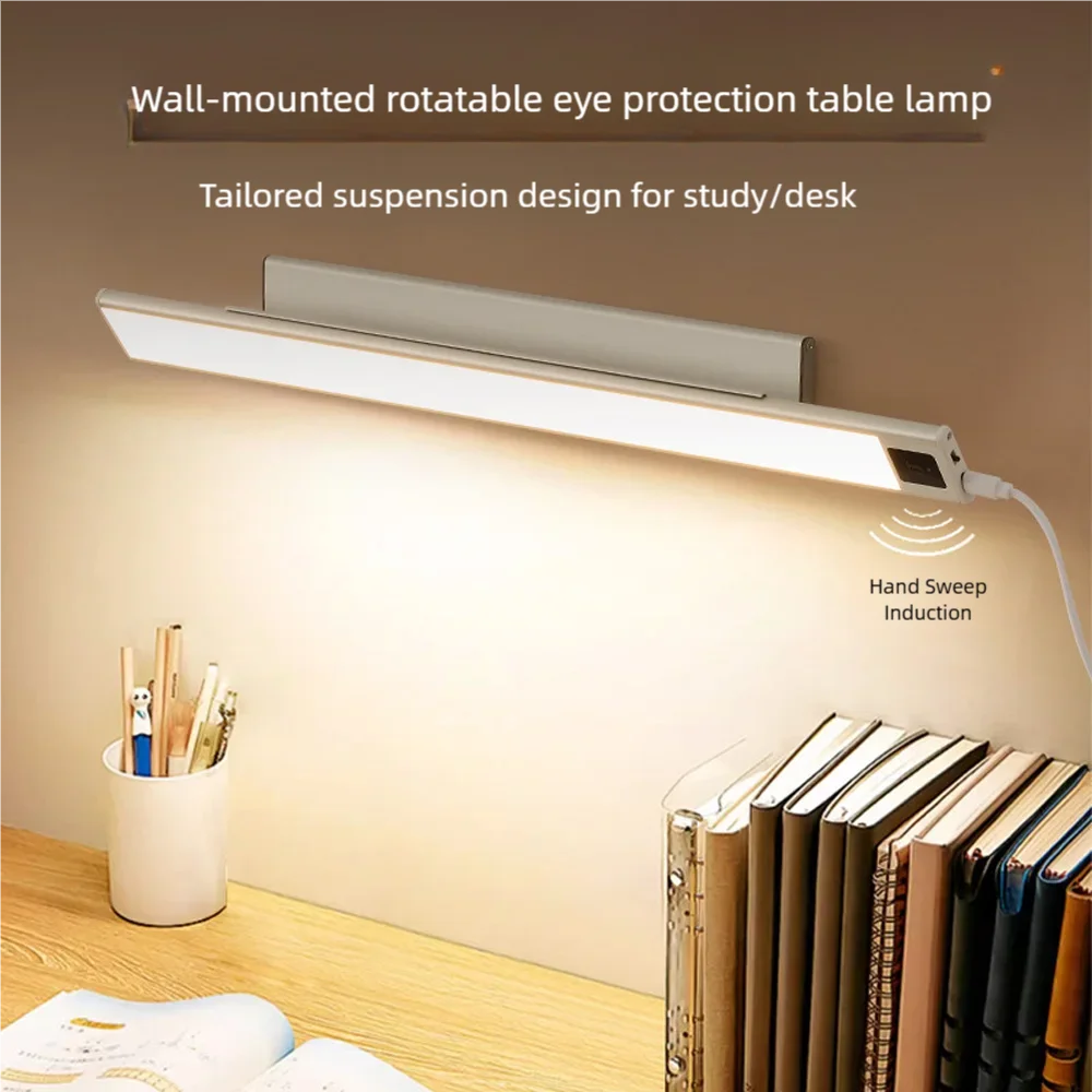 

Wall-mounted eye lamp children college students study special dormitory bedside reading lamp three-color light desk lamps