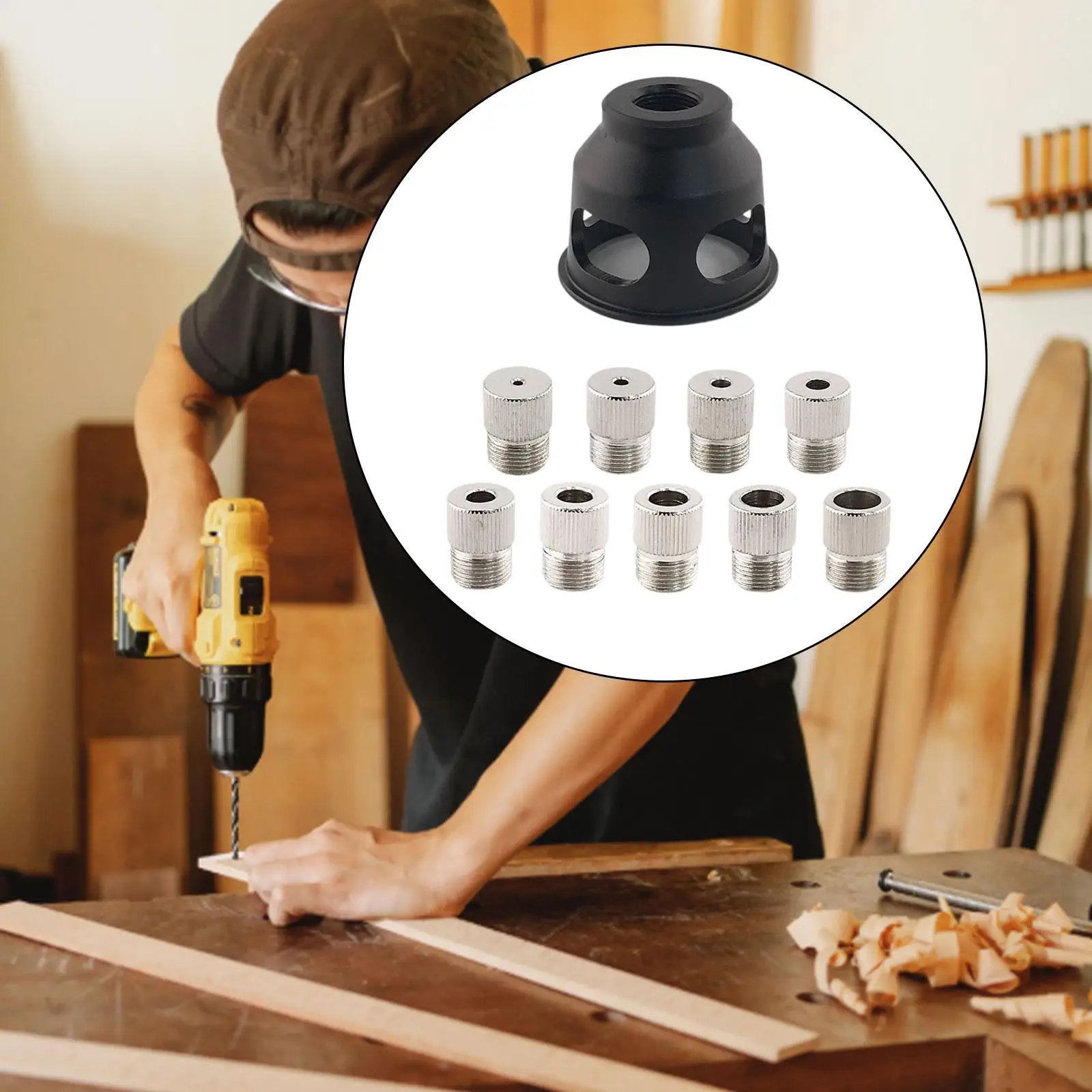 Woodworking Hole Puncher Drill Accessories Vertical Drill Guide Jig for DIY Furniture Construction Projects view 6