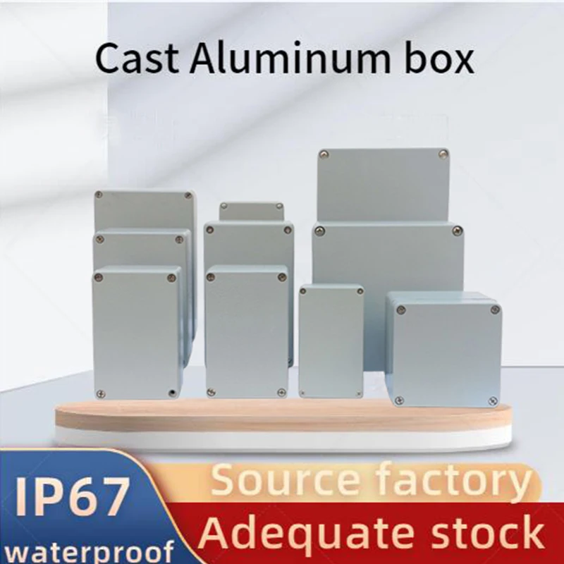 Industrial IP67 waterproof cast aluminum junction box, outdoor explosion-proof electrical enclosure for electronic projects