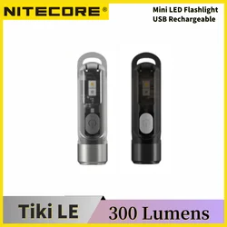 NITECORE TIKI Mini-Schlüsselanhänger-Licht, hartes Licht, 300 Lumen, USB wiederaufladbar, tragbare Mini-Taschenlampe