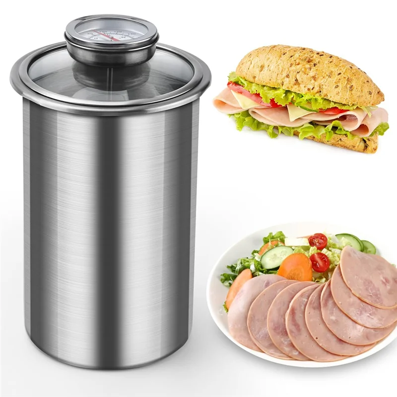 

【NEW-SALE】For Making For Yourself Healthier Hommade Deli Meats- Stainless Steel Lunch Ham Maker Meat Press
