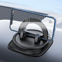 360 Degree Rotation Car Phone Holder Silicone Anti-Slip Pad Phone Mount Reusable Universal Stand Bracket