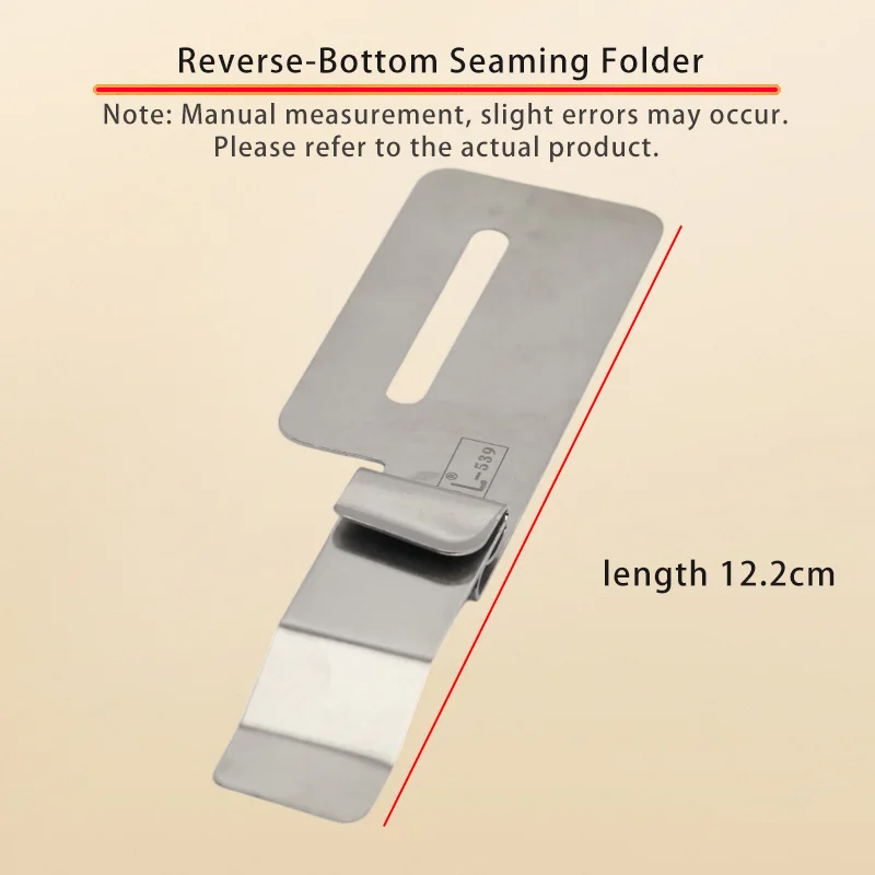 PL-539 Reverse Seam Joining Hemming Folder Bottom Fabric Fold One Step Forming Sewing Machine Accessories