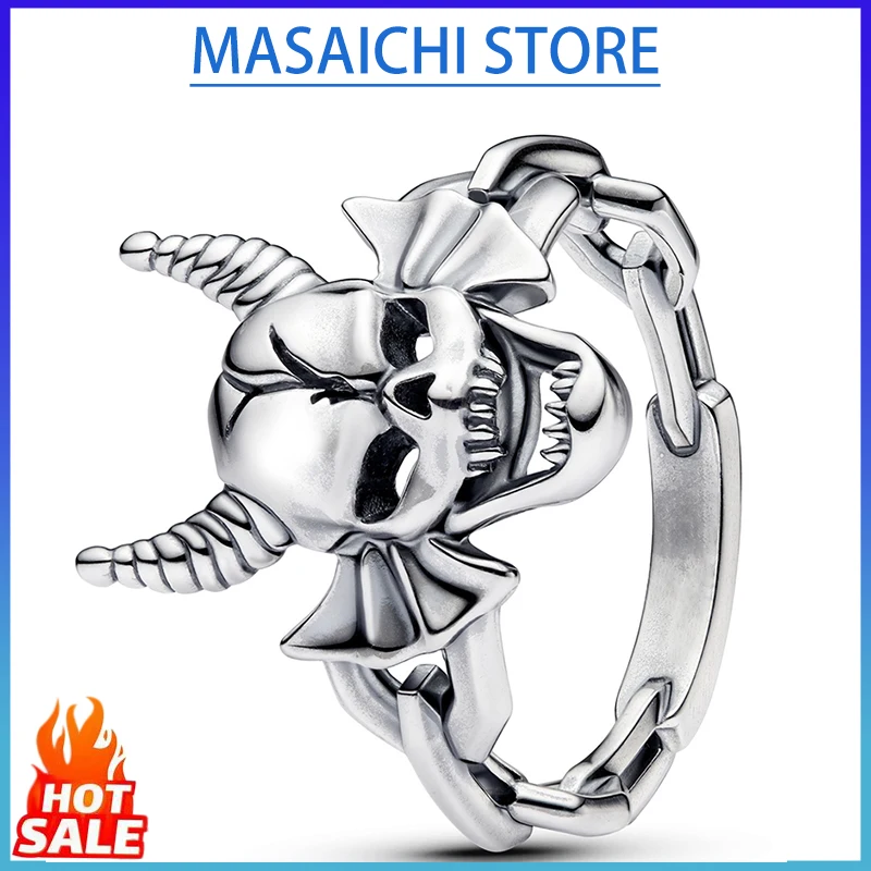 Hot Selling 925 Silver Bone Ring Size 6-9 Suitable For Fashion Matching Men And Women DIY Boutique Gift