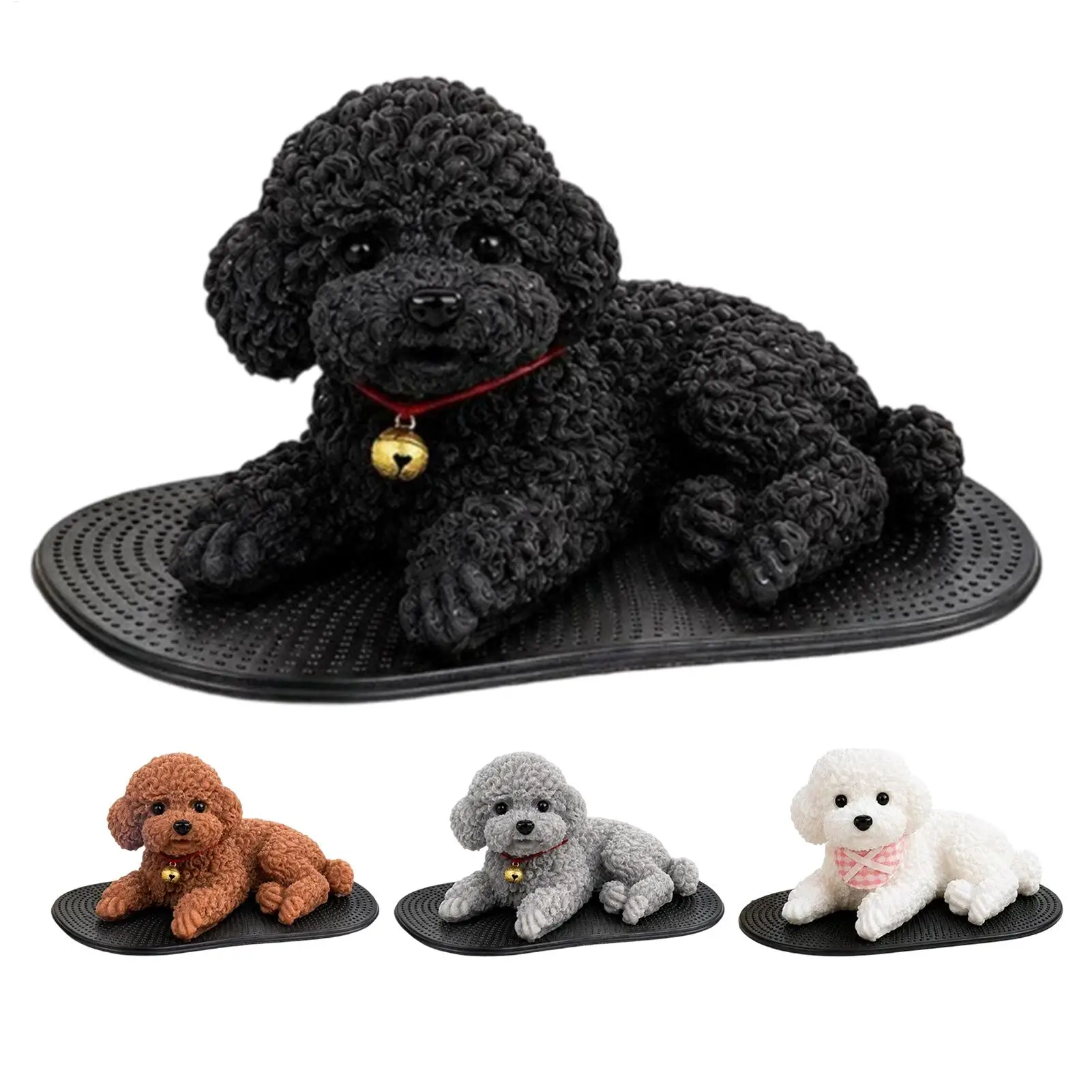 Car Ornament Decorative Silicone Dog  Simulation Pet Accessories Gadget Holder Center Console Automobile Decoration New