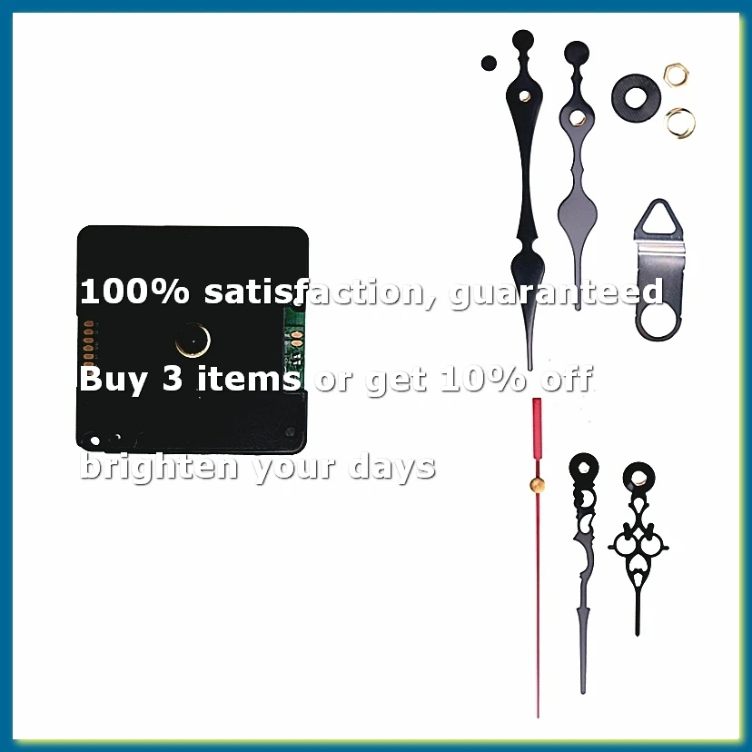 ●Radio Controlled Silent DIY Clock Movement Mechanism Kit Germany DCF Signal Mode with 2 Sets Hands Repair Replacement
