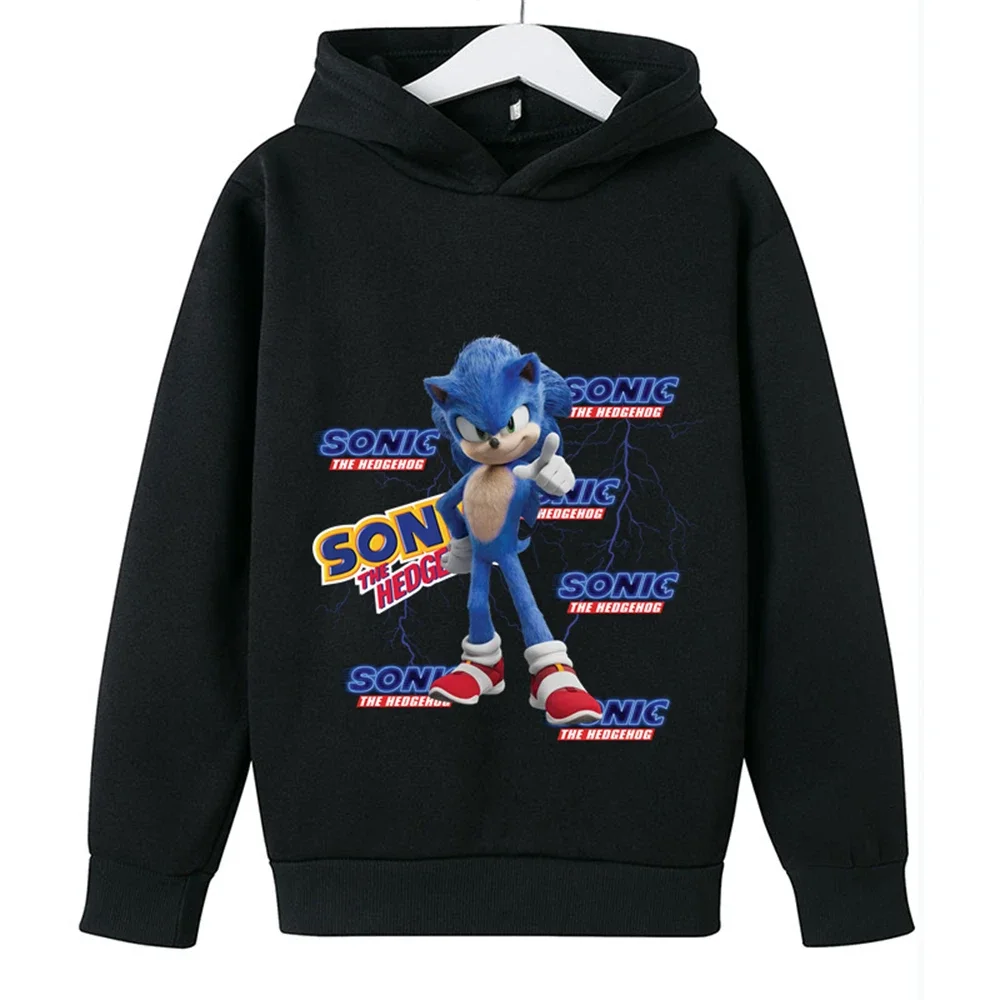 Unisex Children Hooded Sweatshirt Cool Blue Creature Lightning Background Graphic Print Long Sleeve Casual Anime Streetwear