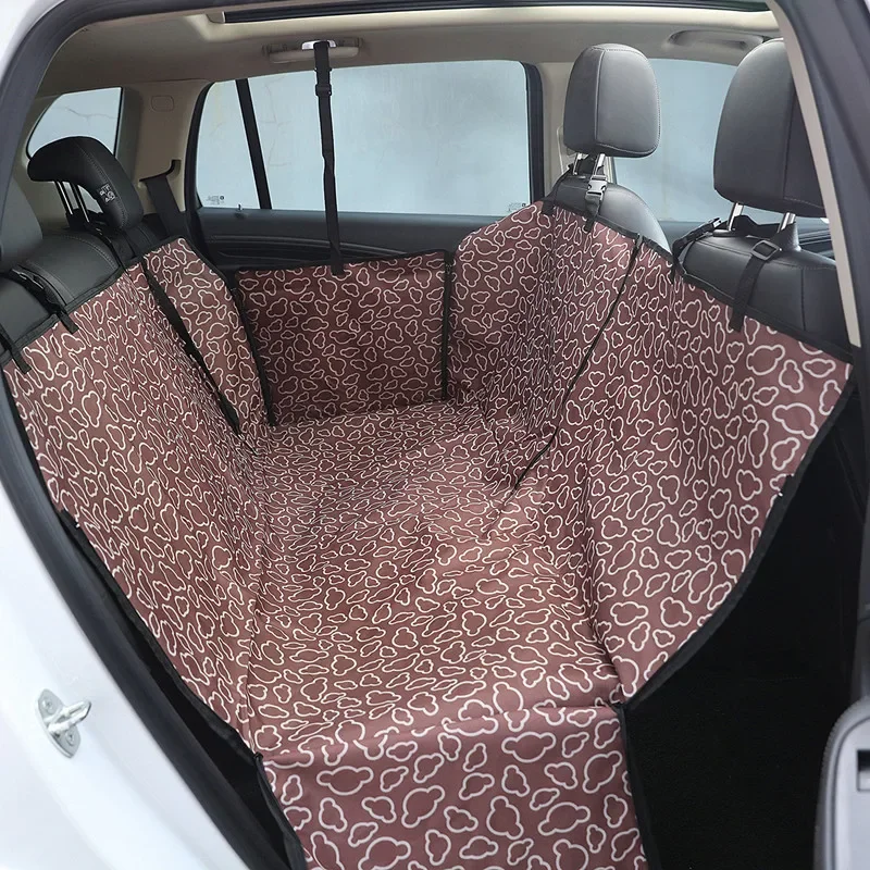 

Print Design Pet Dog Car Seat Cover Waterproof Pet Hammock for Dogs Travel Transport Pet Carrier Car Rear Seat Protector