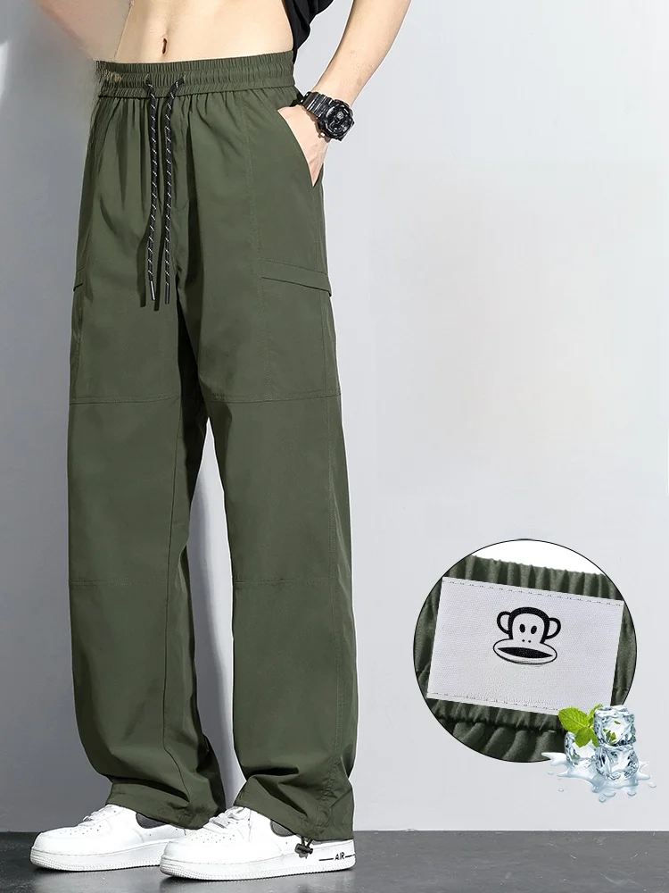 

PaulFrank уличные брюки Qui Dry прямые повседневные мужские летние модные брендовые рабочие брюки свободного покроя удобные