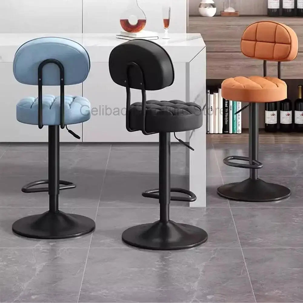 

Luxury Makeup Bar Barber Elegant Stools Metal Adjustable Designer Chair Design Minimalist Nordic Office Relaxing Furniture