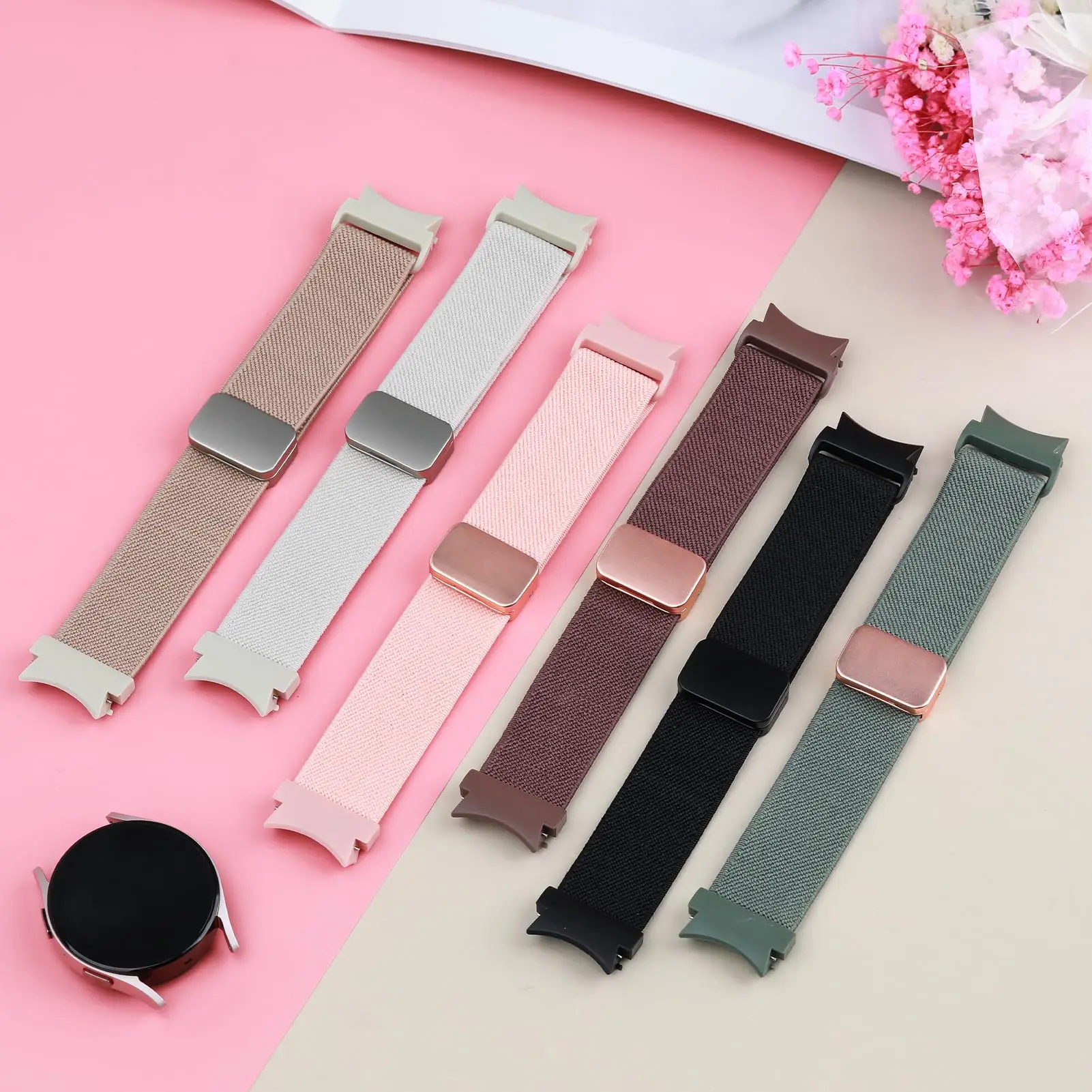 Pulseiras magnéticas para Samsung Galaxy Watch, No Gaps, One-Click Band, Strap Classic, 6, 5, 4, 5 Pro, 40mm, 44mm, 45mm, 47mm, 43 milímetros